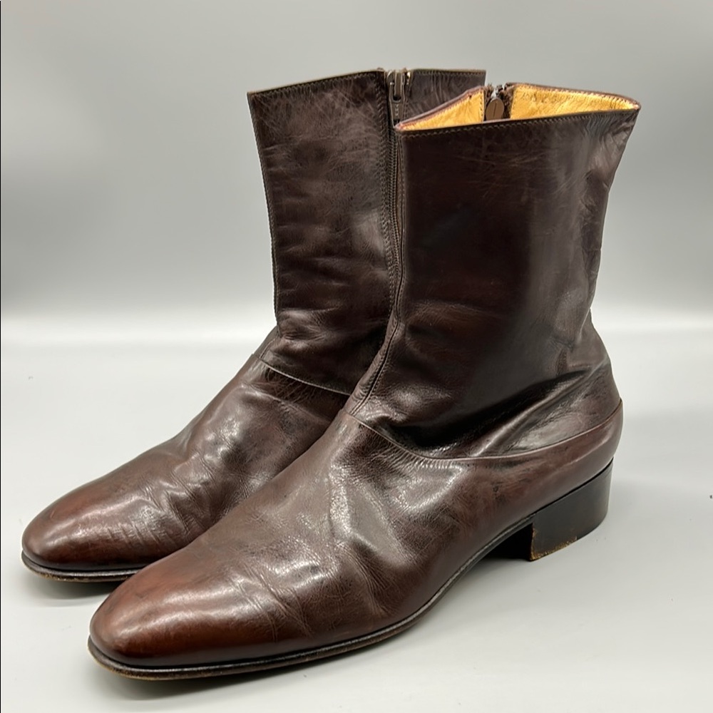 Church’s side zip Brown Leather Boots Made in Italy - Picture 2 of 15